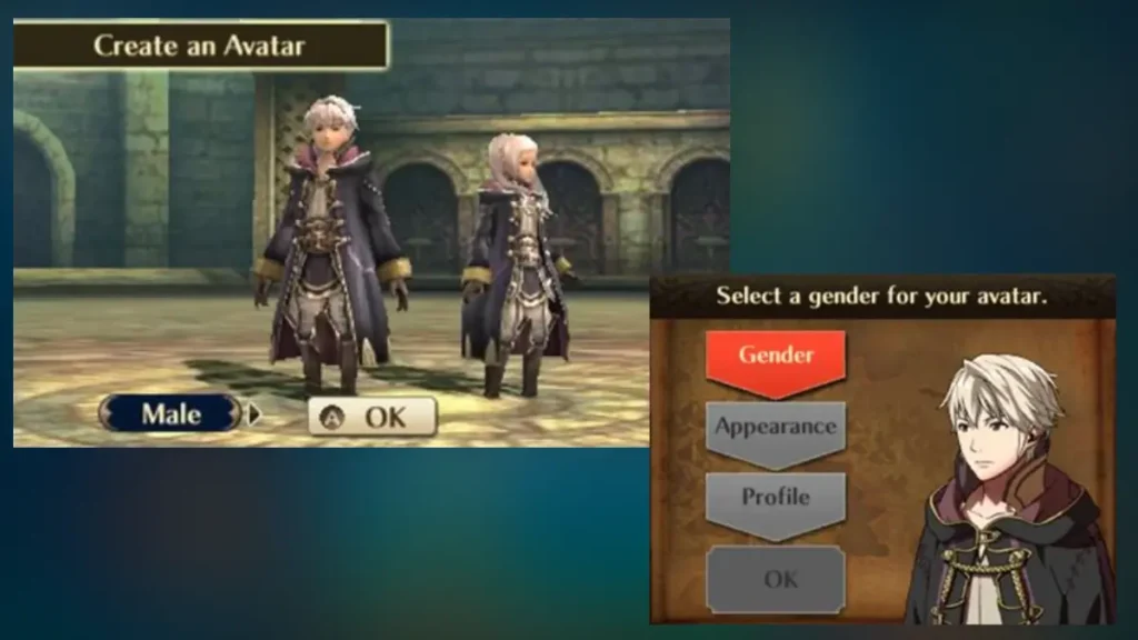 Tactical RPG battle and character interaction scenes from Fire Emblem: Awakening on 3DS