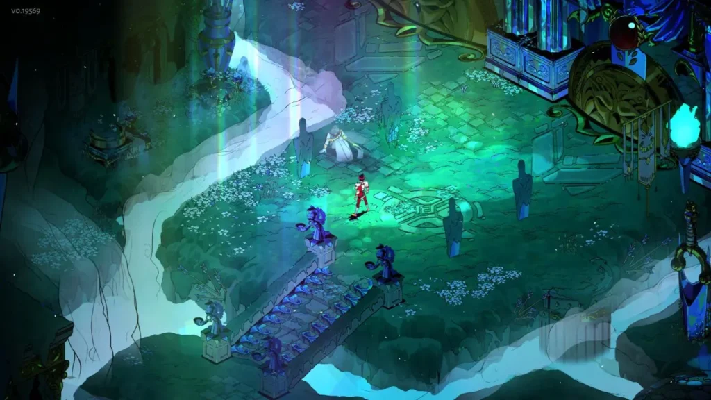 Zagreus battling underworld enemies in vibrant handheld view of Hades on Steam Deck