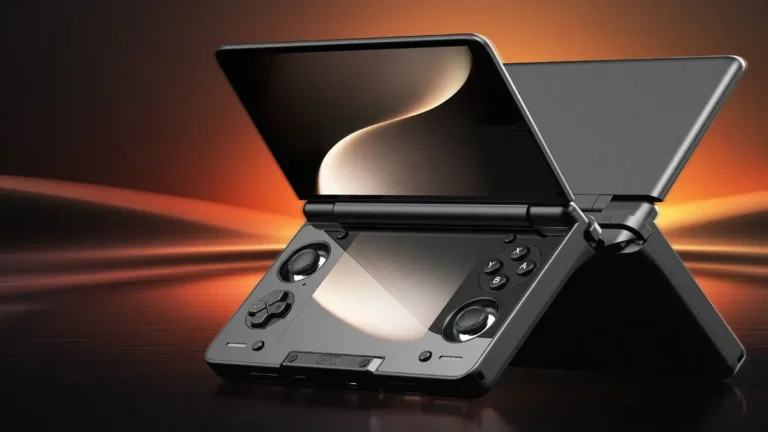 AYN Thor dual-screen gaming handheld console with OLED displays