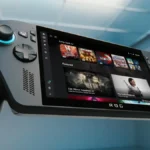 ASUS ROG Xbox Ally X handheld gaming console displaying the device's ergonomic design and control layout