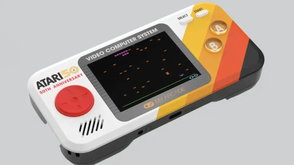 Atari Gamestation Go handheld gaming device with multiple control options