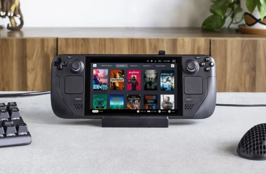 Connect Steam Deck to TV using docking station with gaming library