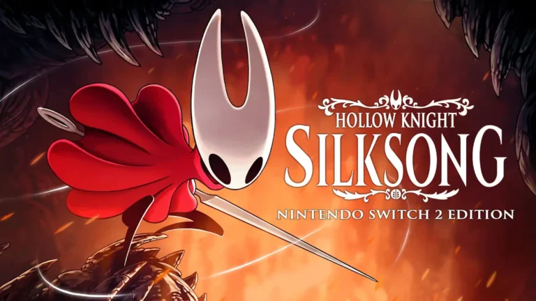 Hollow Knight Silksong Nintendo Switch 2 Edition official cover art featuring Hornet with her needle weapon