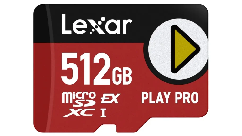 Lexar Play Pro 512GB microSD Express card with 900MB/s read speeds