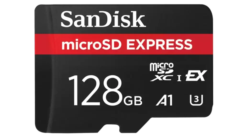 SanDisk microSD Express 128GB card, entry-level Express storage option