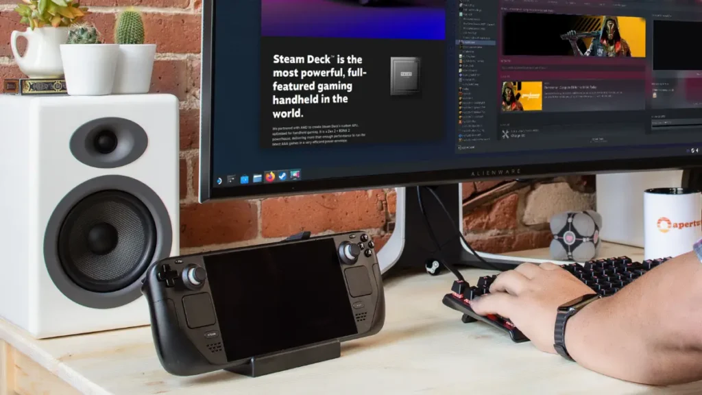 Connect Steam Deck to TV monitor using desktop mode setup