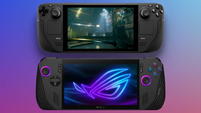 Steam Deck OLED and ROG Ally X side by side comparison highlighting differences in Steam Deck vs ROG Ally debate